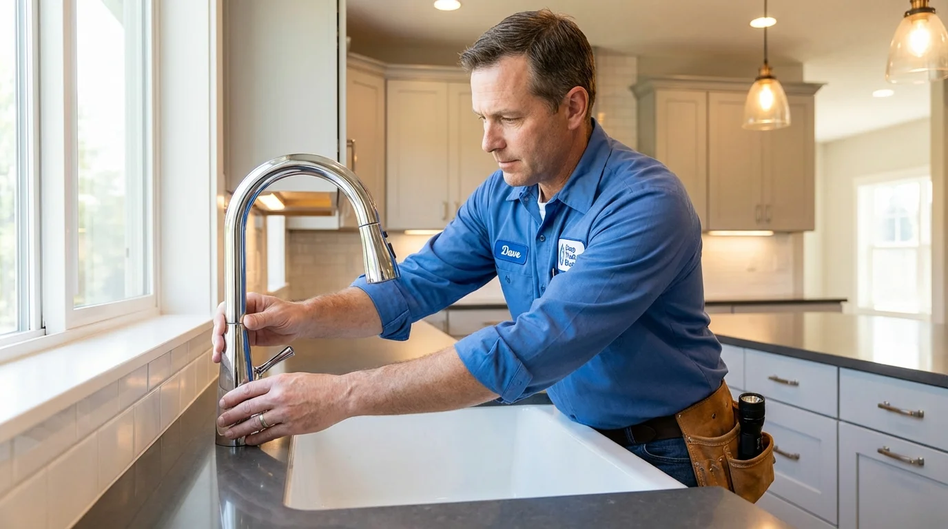 Kitchen faucet installation by Johns Plumbing LLC in La Grange